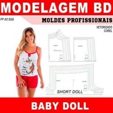 Modelagem Baby Doll Molde Corel Short Doll Pijama Feminino