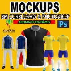 Pack Com 100 Mockups Cdr Corel Draw