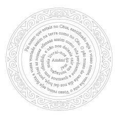 Vetor,pai Nosso Placa Com Arabesco