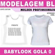 Modelagem Profissional Babylook Gola 0 Molde Digital Corel