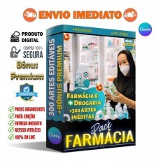Pack Farmcia / Drogaria, +300 Artes 100% Editveis + Bnus