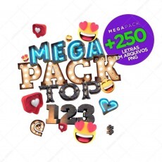 Pack Pacote Fontes 3d Png Social Media Alfabeto Letras