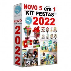 Kit Festas Prontas Arquivo Corte Silhouette + Topo De Bolo