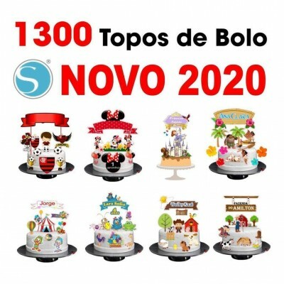 Kit Festas Prontas Arquivo Corte Silhouette + Topo De Bolo