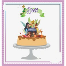 Topo De Bolo Tinker Bell - Arq De Corte Silhouette