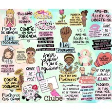 Kit Arquivos Lettering Frases Dia Das Mulheres 8 De Maio Png