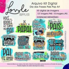Arquivo Digital Lettering Frases Dia Dos Pais