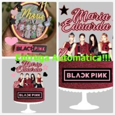 Arquivo De Corte Topo De Bolo - Black Pink - Digital