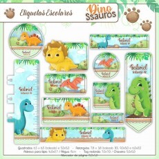 Arquivo De Corte Etiqueta Escolar Dinossauros 1 Studio E Pdf