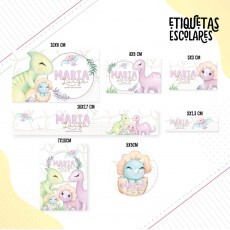 Arquivo Corte Etiqueta Escolar Dinossauros 19 Studio,dxf,png