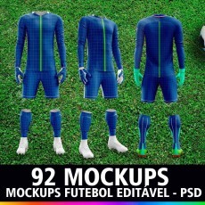 Pacote 92 Mockups De Futebol Realista 100% Editvel Psd