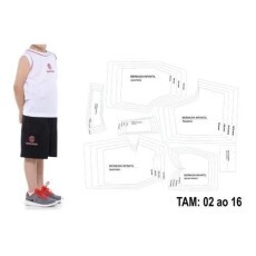 Molde Uniforme Escolar Bermuda, Camiseta, Shorts