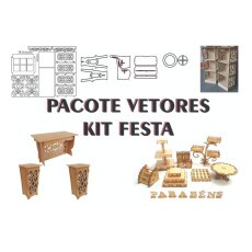 Pacote Vetores Kit Festa Provenal Mdf Corte Laser Cnc 