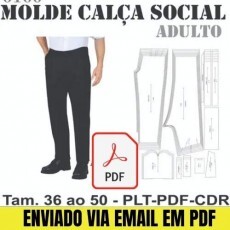 Molde Cala Social Masculina Do (36 Ao 50)