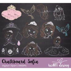 Chalkboard Sofia Minions Herois Paw Patrol Scrapbook Digital