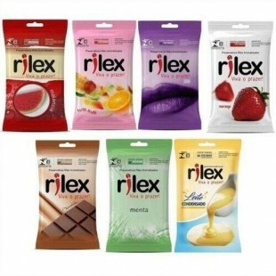 Preservativo Lubrificado Liso Diversos Sabores Pacote com 3 Unids - Rilex