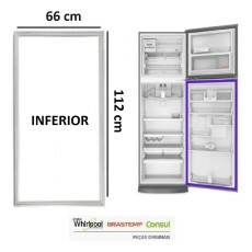 Gaxeta Borracha da Porta Inferior W10223008 para Geladeira Brastemp Consul Original