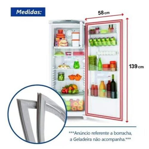 Gaxeta Borracha da Porta Refrigerador Freezer Brastemp Consul BVG24 CVU26 W10268575 Original