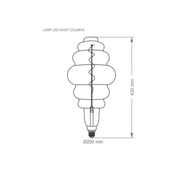 LMPADA LED BLUMENOX FILAMENTO GIANT COLMIA AUTOVOLT AMBAR