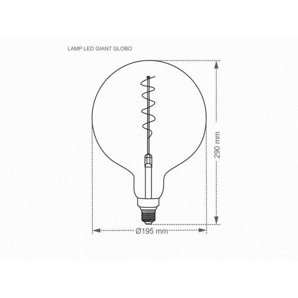 LMPADA LED BLUMENOX FILAMENTO GIANT GLOBO AUTOVOLT AMBAR
