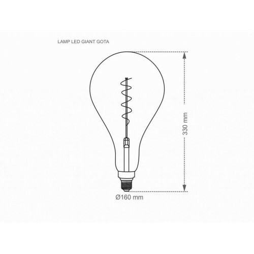 LMPADA LED BLUMENOX FILAMENTO GIANT GOTA AUTOVOLT AMBAR