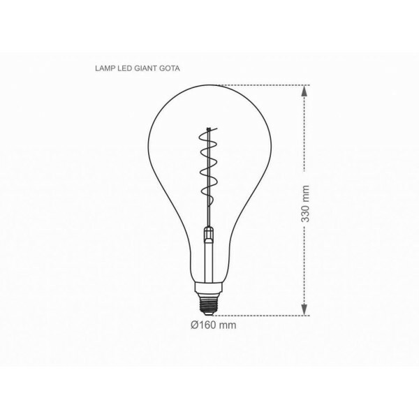 LMPADA LED BLUMENOX FILAMENTO GIANT GOTA AUTOVOLT AMBAR