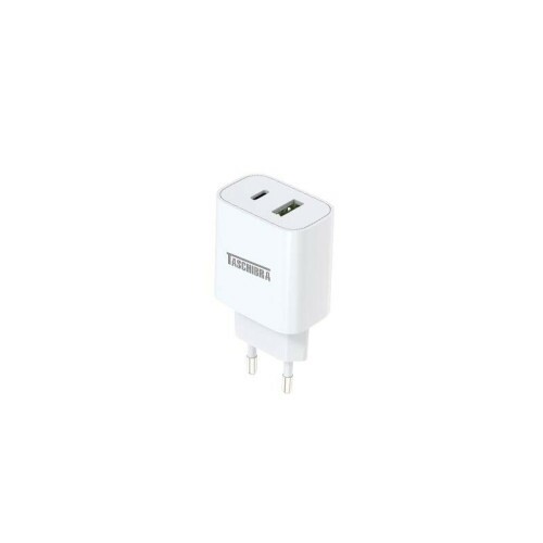 CARREGADOR TURBO 20W USB-A + USB-C TASCHIBRA