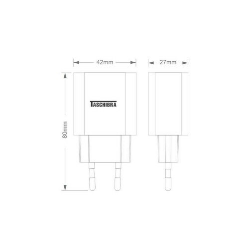 CARREGADOR TURBO 20W USB-A + USB-C TASCHIBRA