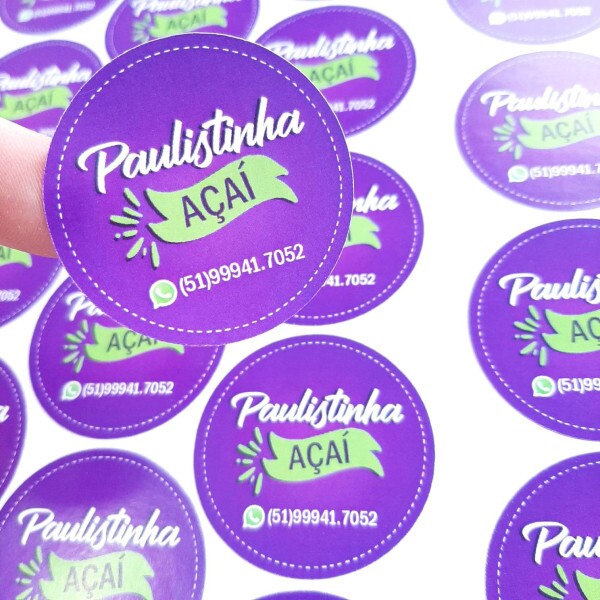 Etiquetas Personalizadas Adesivas Papel Couch Brilho Diversos Formatos 7x7 cm - 4000 unidades