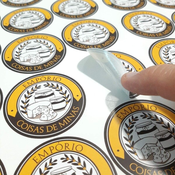 Etiquetas Personalizadas Adesivas Papel Couch Brilho Diversos Formatos 7x7 cm - 4000 unidades