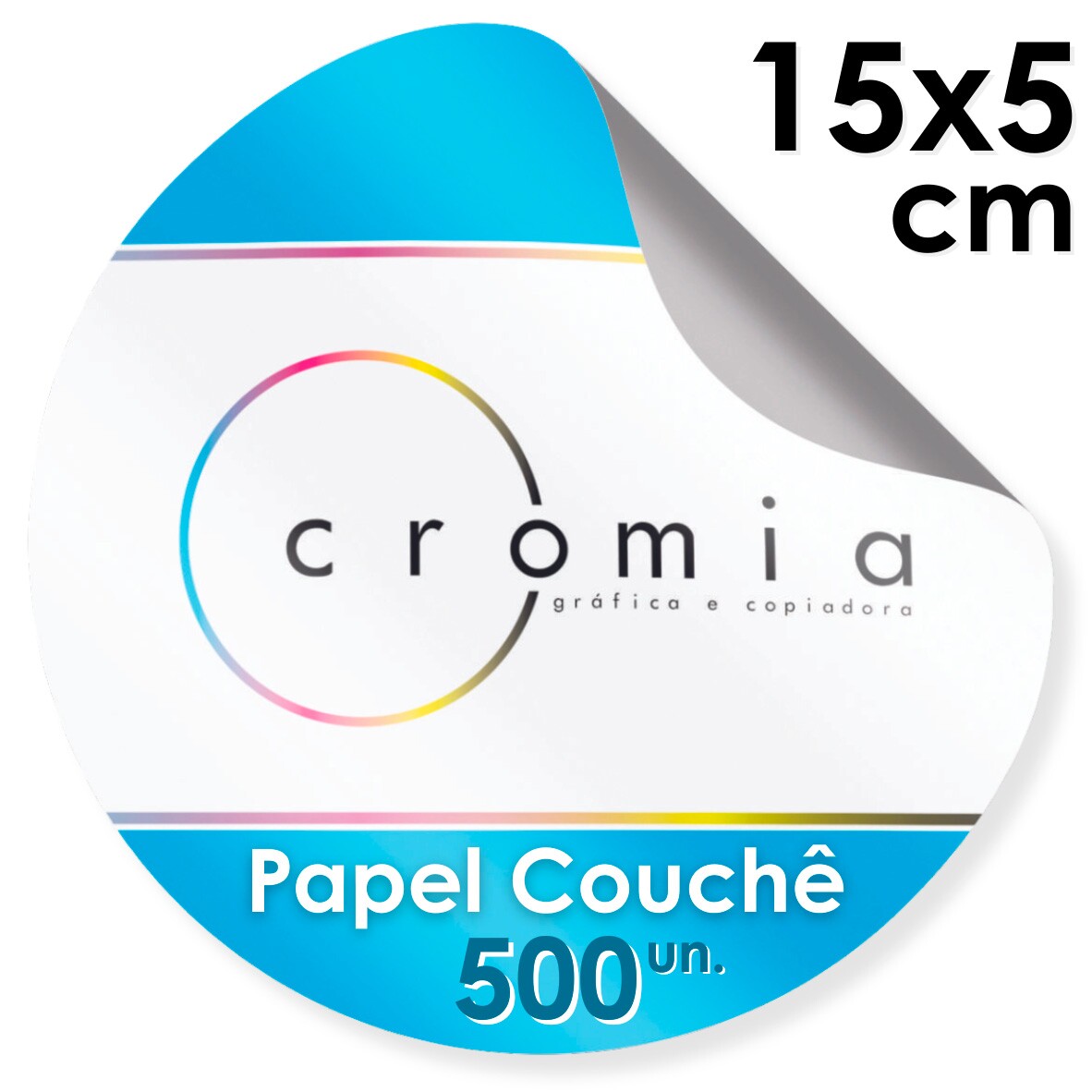 Etiquetas Personalizadas Adesivas Papel Couch Brilho Diversos Formatos 15x5 cm - 500 unidades