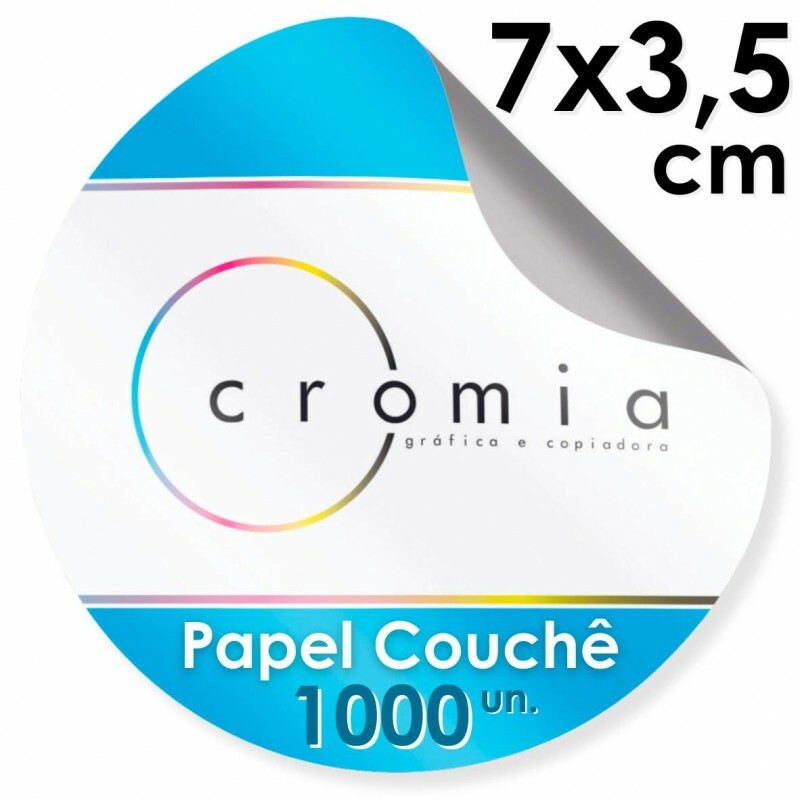 Etiquetas Personalizadas Adesivas Papel Couch� Brilho Diversos Formatos 7x3,5 cm - 1000 unidades