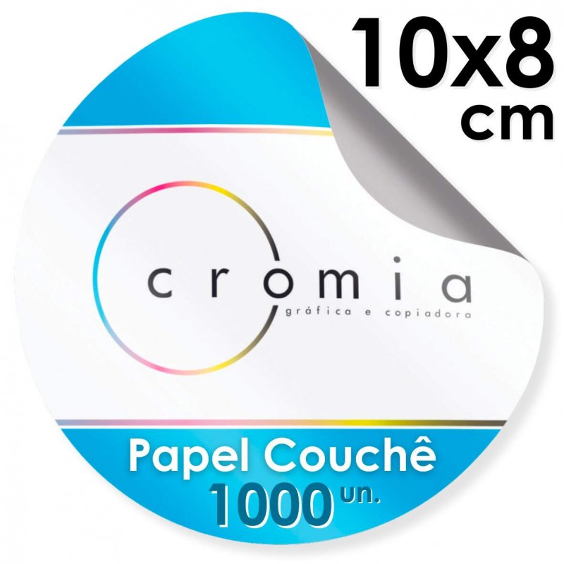 Etiquetas Personalizadas Adesivas Papel Couch Brilho Diversos Formatos 10x8 cm - 1000 unidades