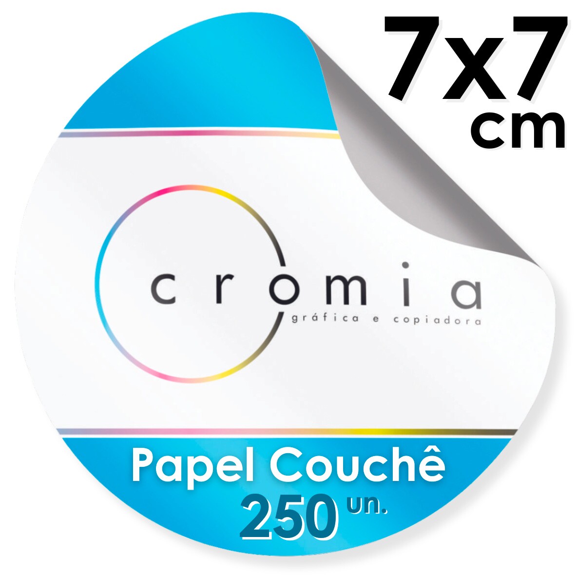 Etiquetas Personalizadas Adesivas Papel Couch Brilho Diversos Formatos 7x7 cm - 250 unidades