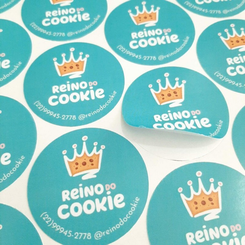 Etiquetas Personalizadas Adesivas Vinil Transparente  Prova Dgua Circular 2x2 cm - 3000 unidades