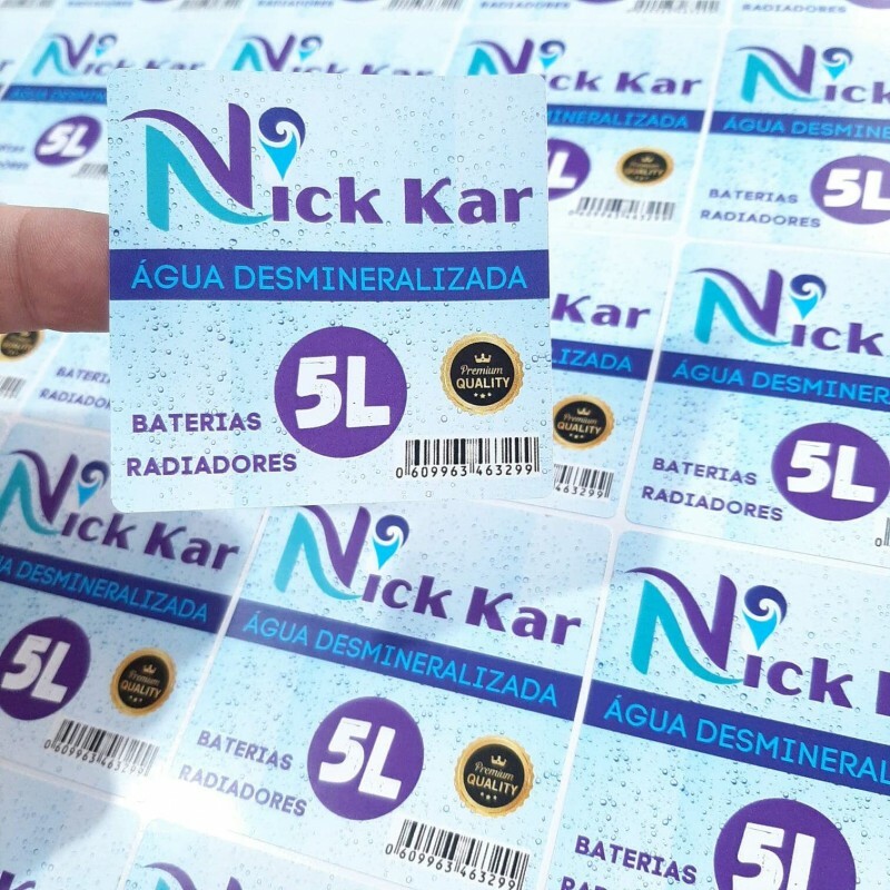 Etiquetas Personalizadas Adesivas Vinil Transparente  Prova Dgua Diversos Formatos 5x5 cm - 3000 unidades