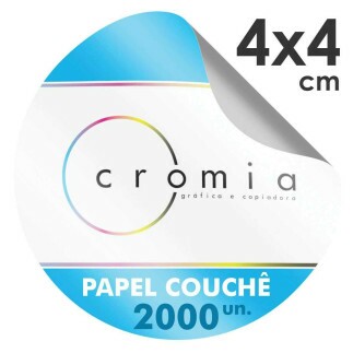 Etiquetas Adesivas Personalizadas 2000und.4x4cm