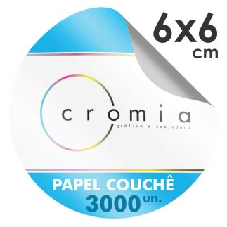 Etiquetas Adesivas Personalizadas 3000und.6x6cm