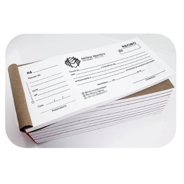 Tal�o de Recibo Personalizado 20x10 cm