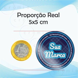 Adesivo Personalizado em Vinil Branco 1000und.5x5cm