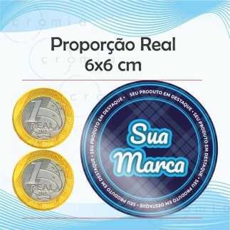 Adesivo Personalizado em Vinil Branco 1000und.6x6cm