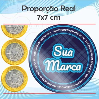 Adesivo Personalizado em Vinil Branco 3000und.7x7cm