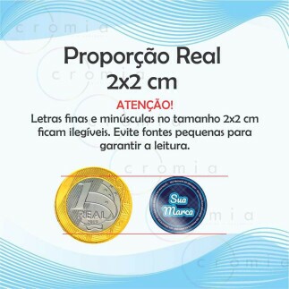 Adesivo Personalizado em Vinil Branco 1000und.2x2cm
