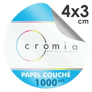 Etiquetas Adesivas Personalizadas 1000und.4x3cm