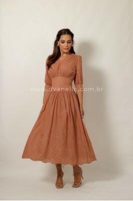 Vestido Camile Bege