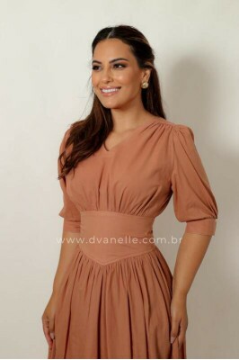 Vestido Camile Bege