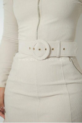 Vestido Barbara Bege