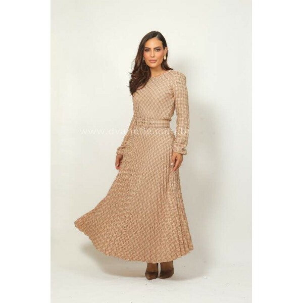Vestido Catarina Bege
