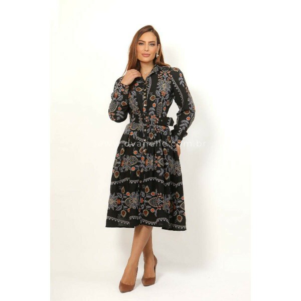 Vestido C�lia Preto