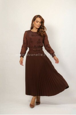 Vestido Antonieta Marrom